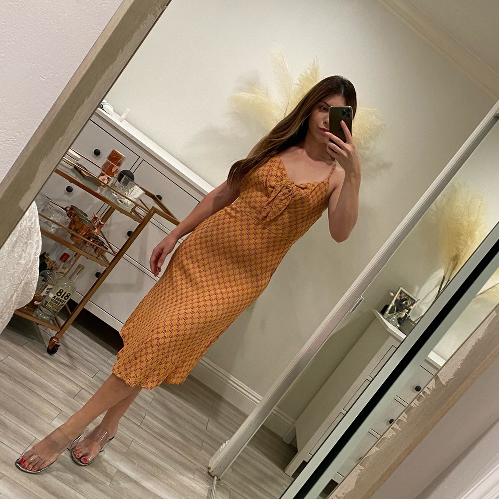 Worn Once - Small Print Midi Dress